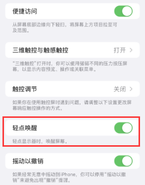 金水苹果授权维修站分享iPhone轻点无法唤醒怎么办 