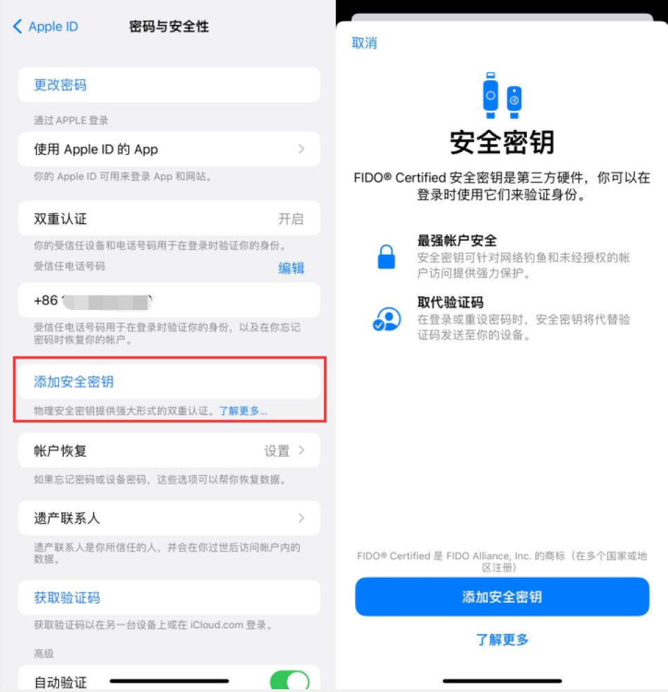 金水苹果服务网点分享物理安全密钥有什么用？iOS 16.3新增支持物理安全密钥会更安全吗？ 